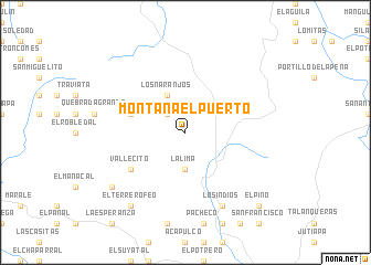 map of Montaña El Puerto