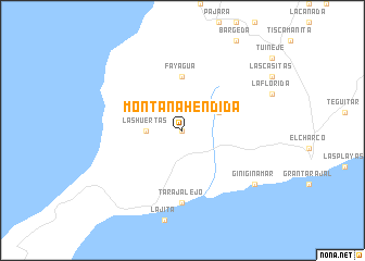 map of Montaña Hendida