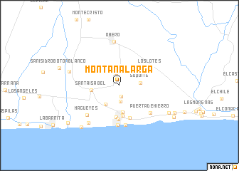 map of Montaña Larga