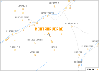 map of Montaña Verde