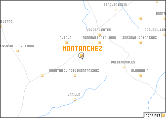 map of Montánchez