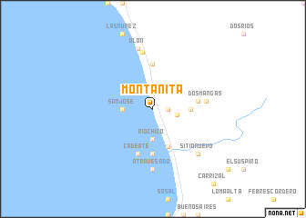 map of Montañita