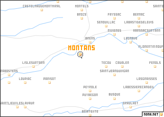 map of Montans