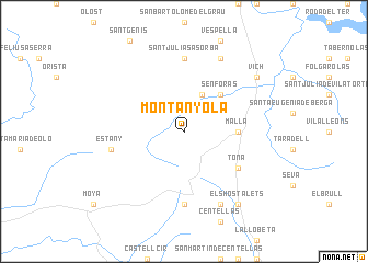 map of Montanyola