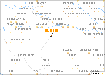 map of Montán