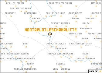 map of Montarlot-lès-Champlitte