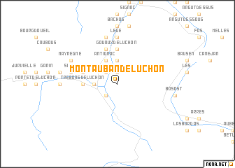 map of Montauban-de-Luchon