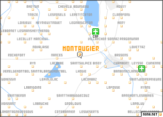 map of Montaugier
