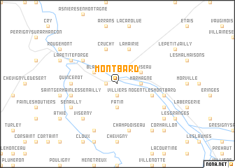 map of Montbard