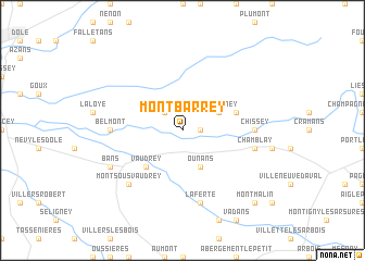 map of Montbarrey