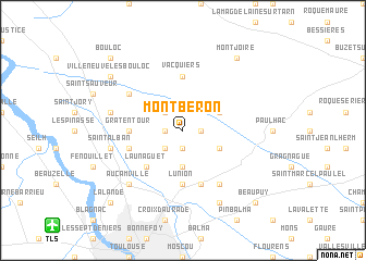 map of Montberon