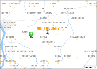 map of Montbeugny