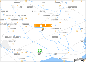 map of Montblanc