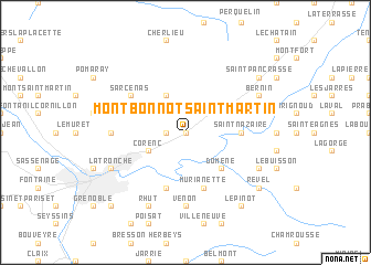 map of Montbonnot-Saint-Martin