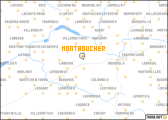 map of Montboucher