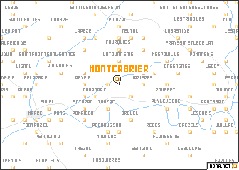 map of Montcabrier