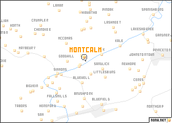 map of Montcalm