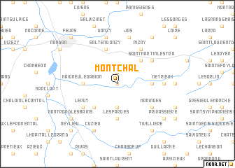 map of Montchal