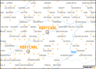 map of Montchal