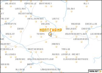 map of Montchamp