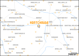 map of Montchaude