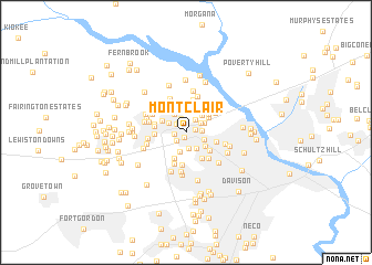 map of Montclair