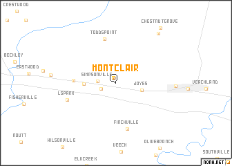 map of Montclair