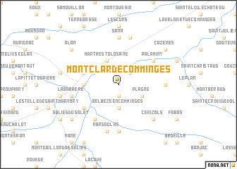 map of Montclar-de-Comminges