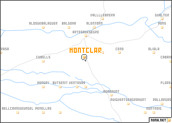 map of Montclar