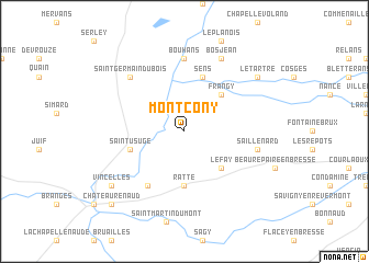 map of Montcony