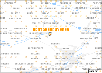 map of Mont des Bruyères