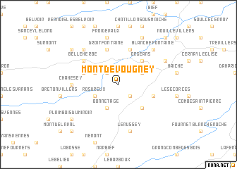 map of Mont-de-Vougney