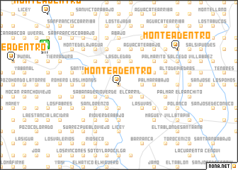 map of Monte Adentro