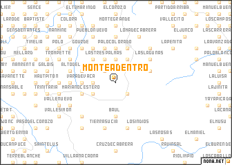 map of Monte Adentro