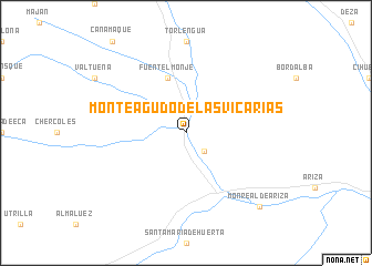 map of Monteagudo de las Vicarías