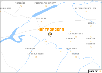 map of Montearagón