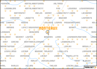 map of Monteaux