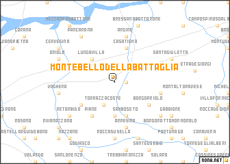 map of Montebello della Battaglia