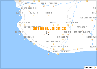 map of Montebello Ionico