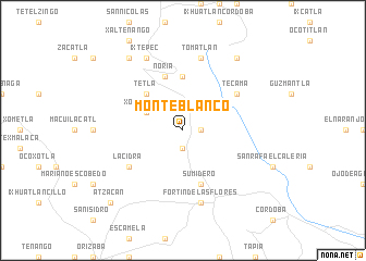 map of Monte Blanco