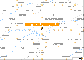 map of Montecalvo in Foglia
