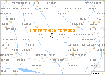 map of Montecchia di Crosara