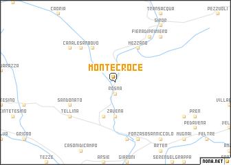 map of Monte Croce