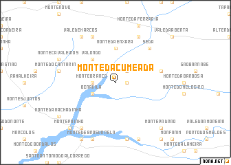 map of Monte da Cumeada