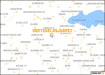 map of Monte de los Juárez