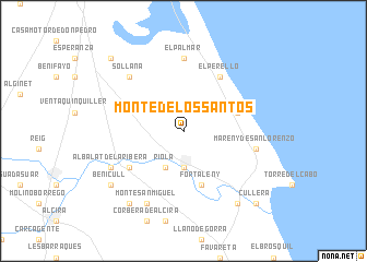 map of Monte de los Santos