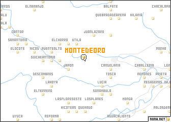 map of Monte de Oro