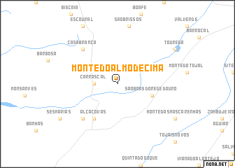 map of Monte do Almo de Cima