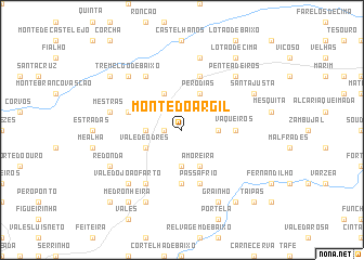 map of Monte do Argil