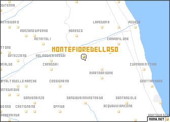 map of Montefiore dellʼAso